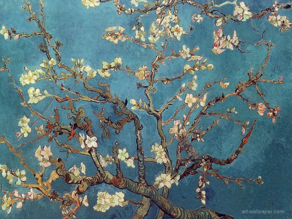 Van Gogh Wallpaper Almond Branches In Bloom HD Desktop