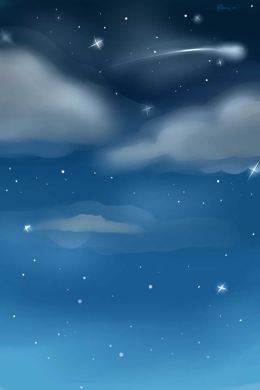 Night Sky Custom Background By Rhuni
