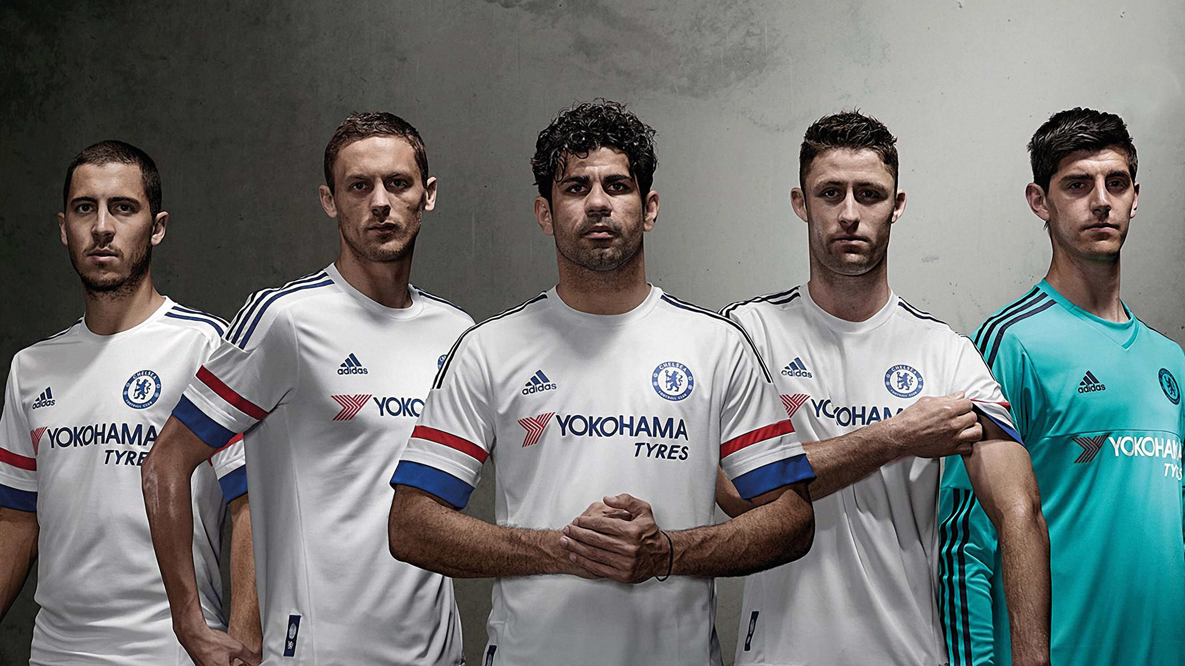 Chelsea Football Club Adidas Away Jersey 4k Wallpaper