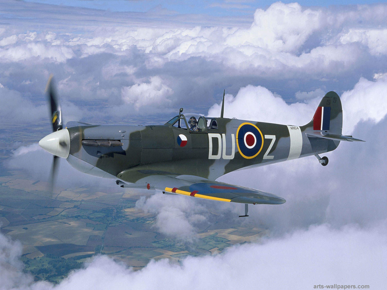 Supermarine Spitfire Fabric Wallpaper and Home Decor  Spoonflower