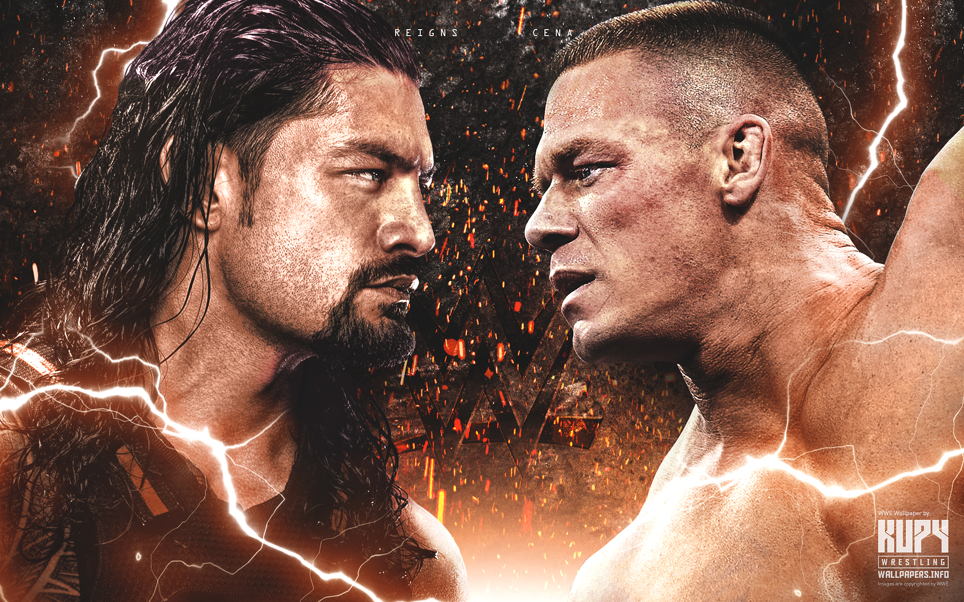 New Roman Reigns Vs John Cena Wallpaper Kupy Wrestling