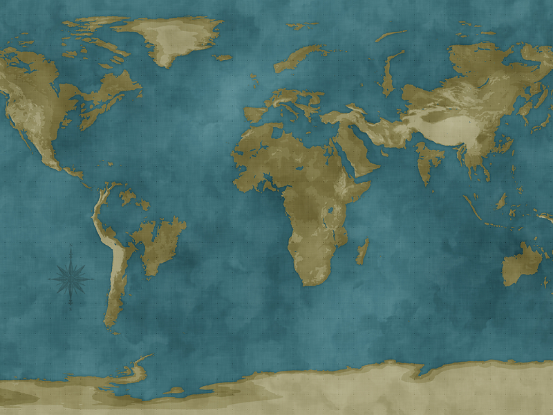 Flooded World Map Desktop Wallpaper Vladstudio