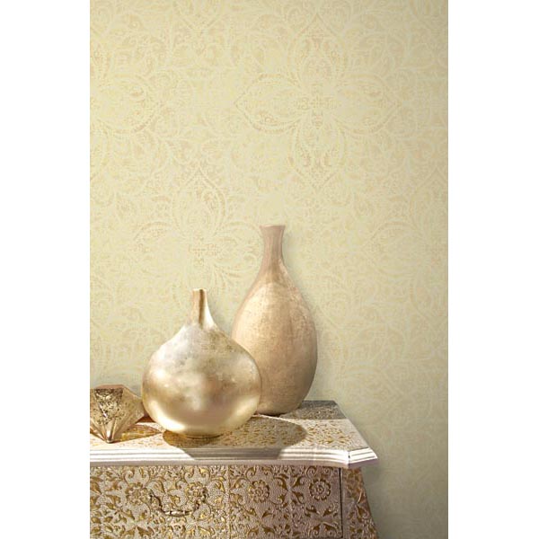 Brass Moroccan Medallion Oberon Sparkle Wallpaper By