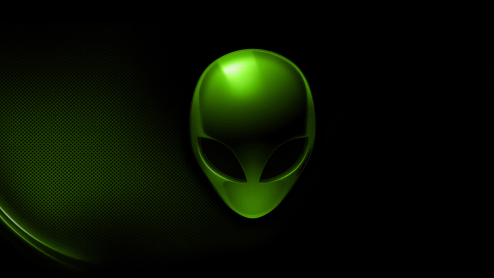 alienware dark green logo hd 1920x1080 1080p wallpaper compatible for