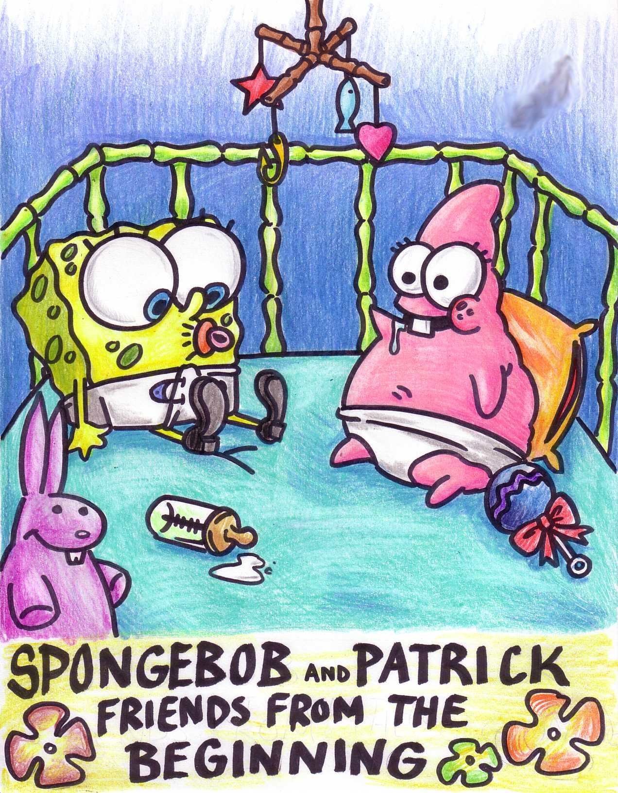 Baby Spongebob And Patrick By Dokuro