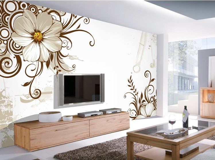 Living Room Flower Printing Wall Paper 3d Wallpaper Mural