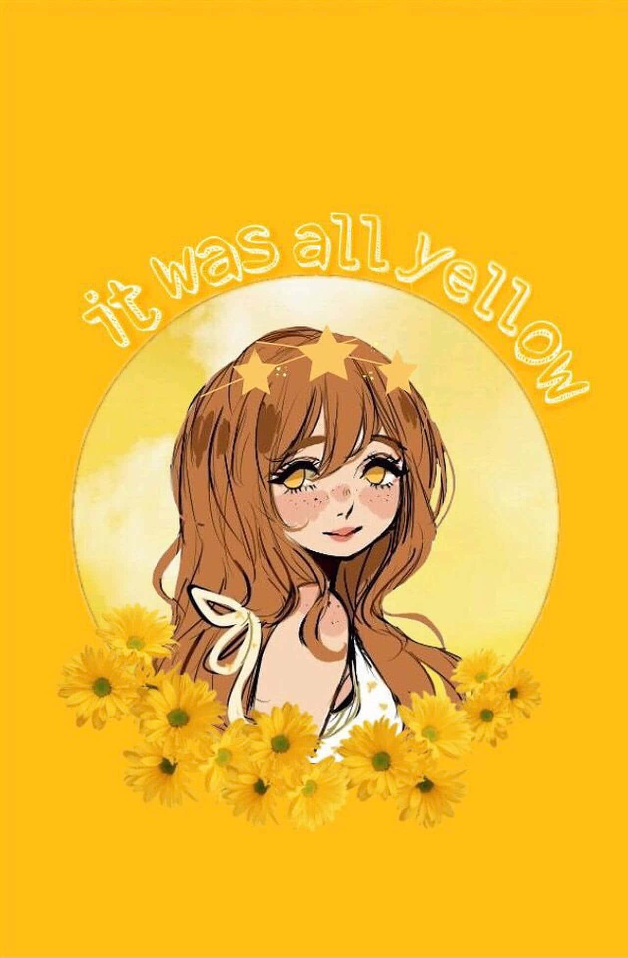 Yellow Anime Aesthetic Picture Wallpaper