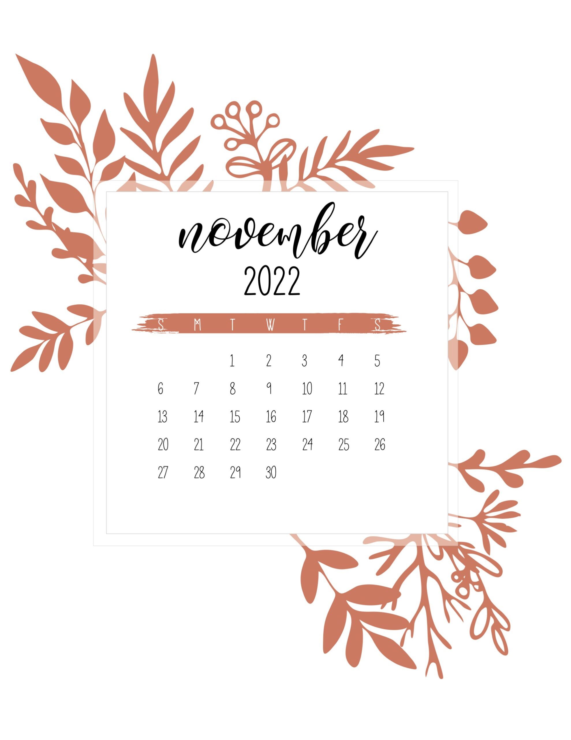  Download Printable November Calendars By williamgrant November