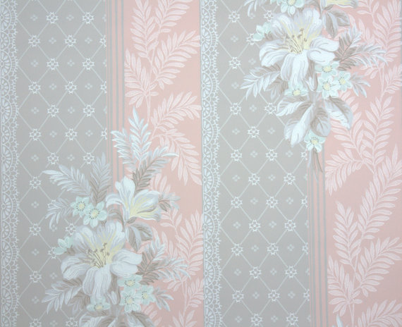 S Vintage Wallpaper Floral White Flowers And Lace