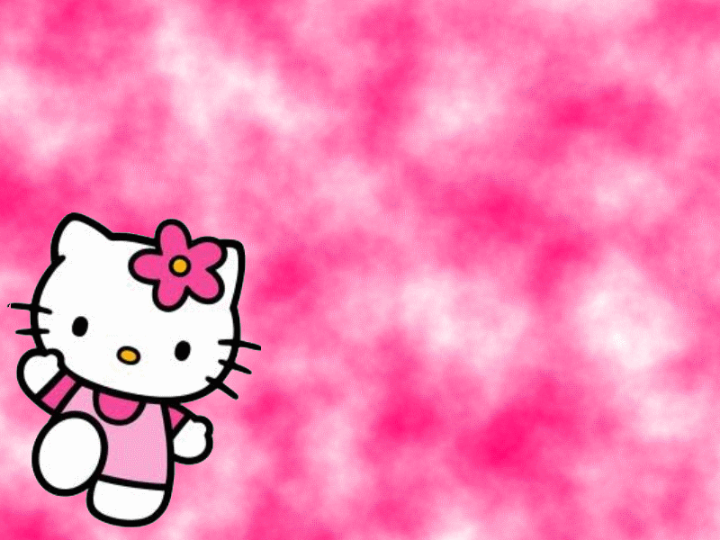 Hello Kitty White Background Pink