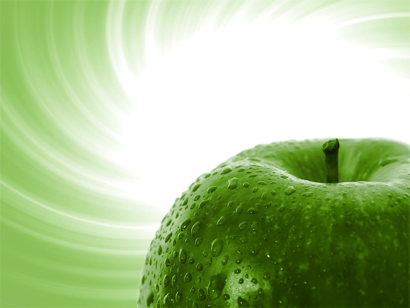 Wet Green Apple Wallpaper