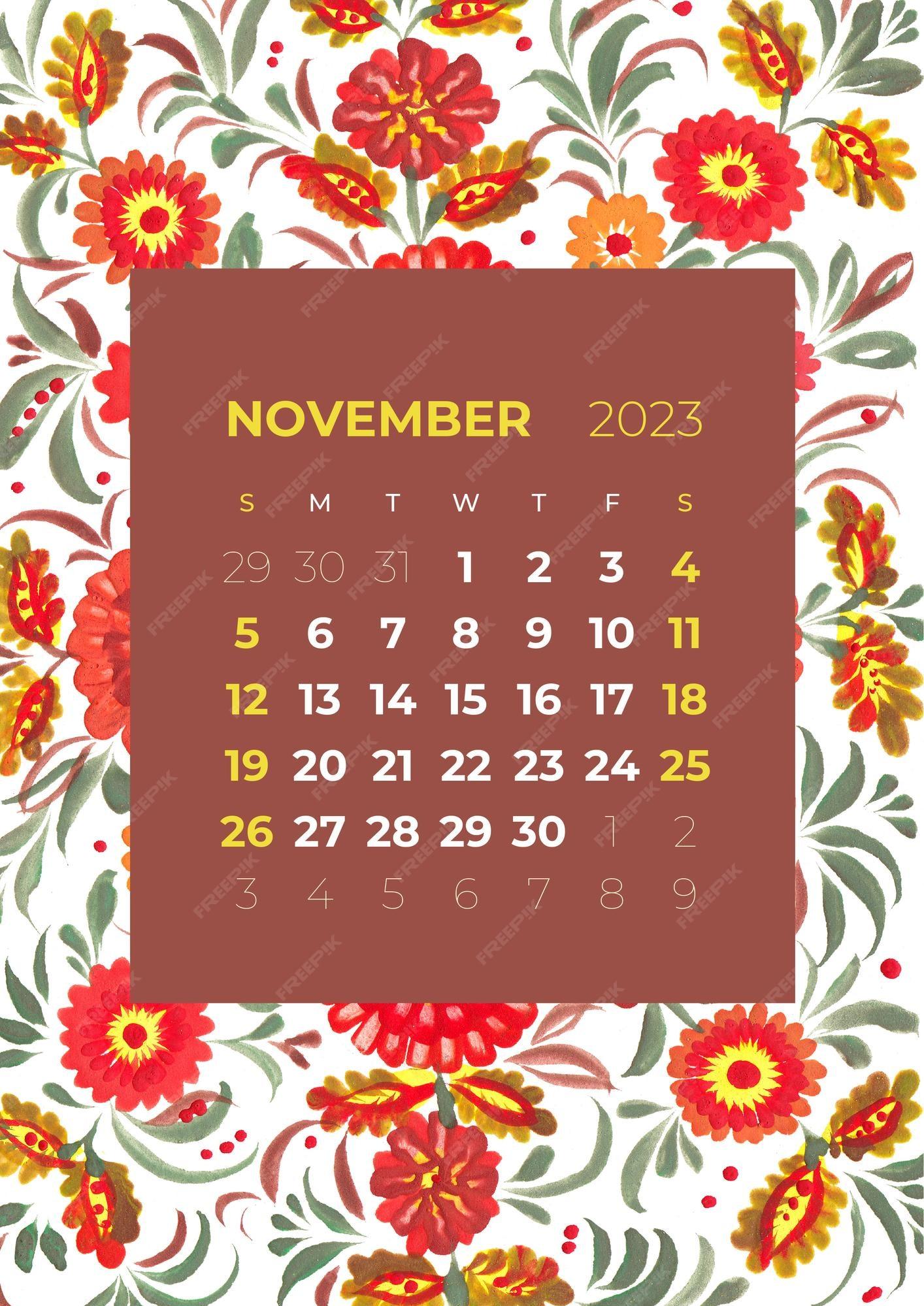 Premium Photo Year Monthly Calendar Illustration Of Flowers