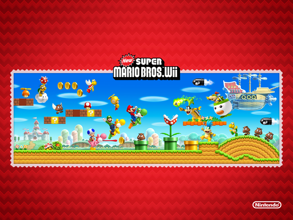 New Super Mario Bros Wii Nintendo Wallpaper