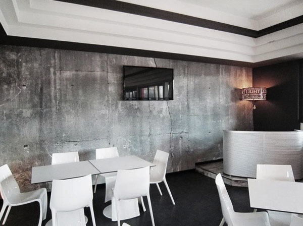 Concrete Wallpaper Image Modern Restaurant Interior Design Ideas