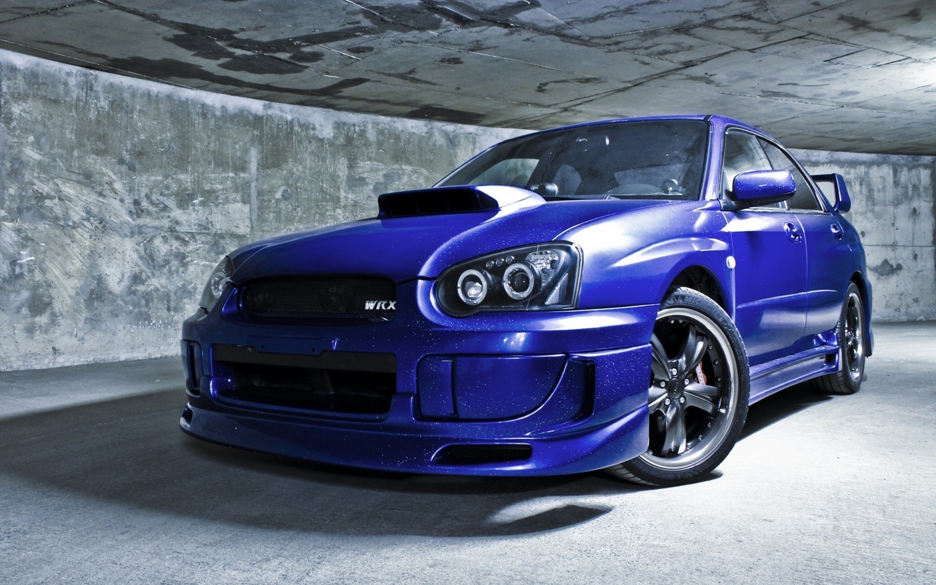Blue Subaru Impreza Wrx Sti