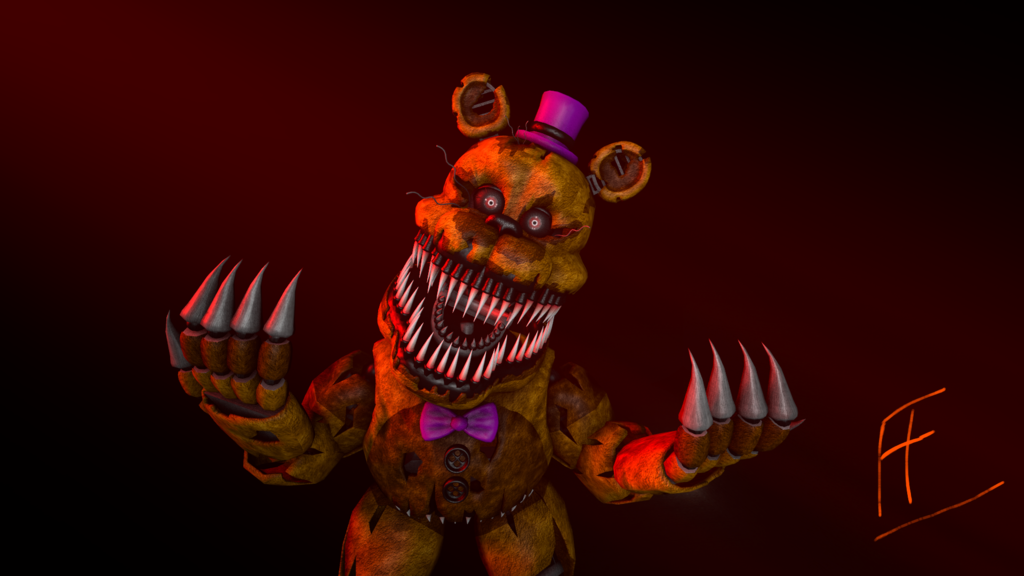 Download Nightmare Freddy FNAF4 Wallpaper