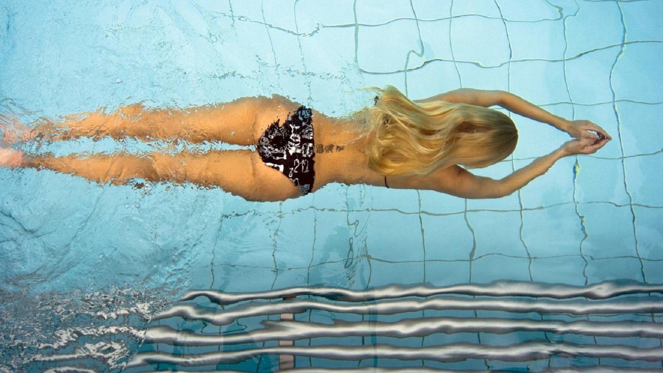 Wallpaper Nature Sports Illustrated Swimsuit Girl Swimming Pool Hi