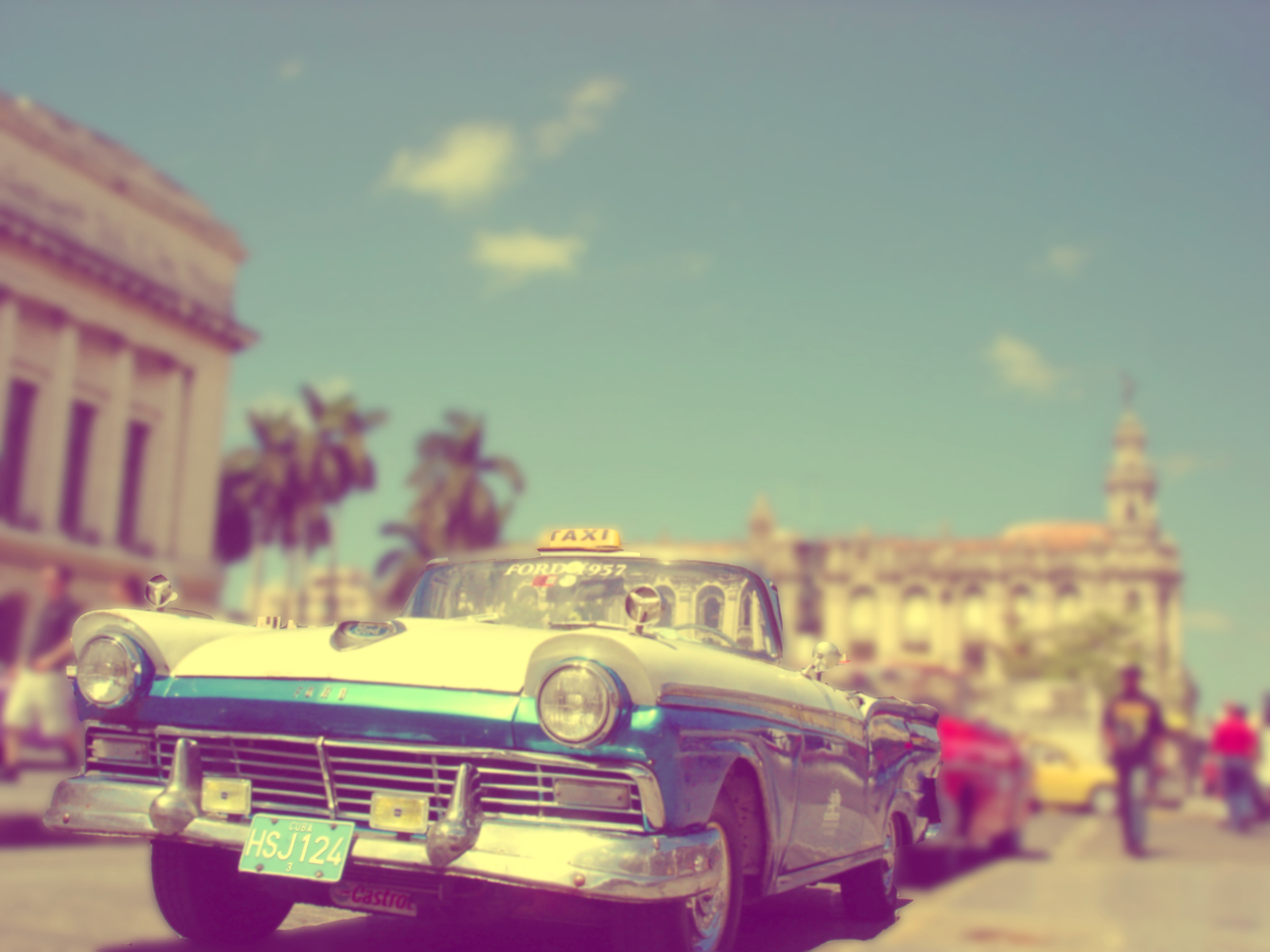 Cuba Vintage Taxi Wallpapers HD 2048x1536