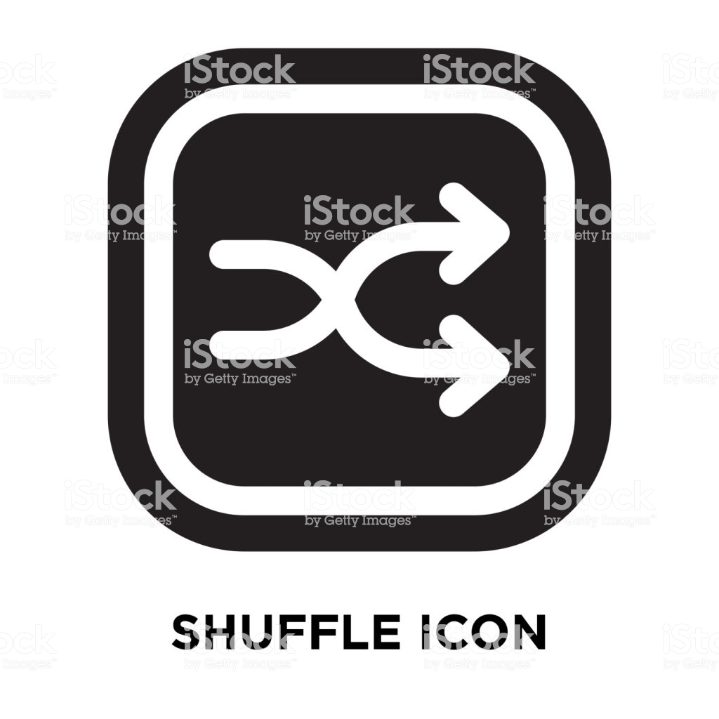 Shuffle Icon Vector Isolated On White Background Logo Concept Of
