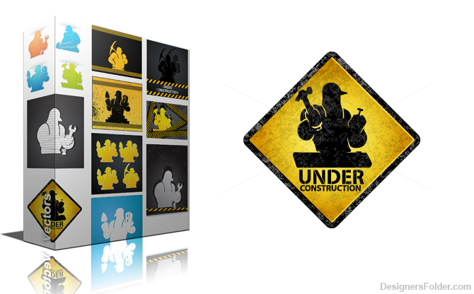 Set Of Royalty Under Construction Background This Pack