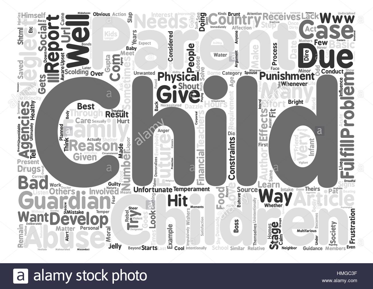 Free download Child Abuse text background word cloud concept Stock