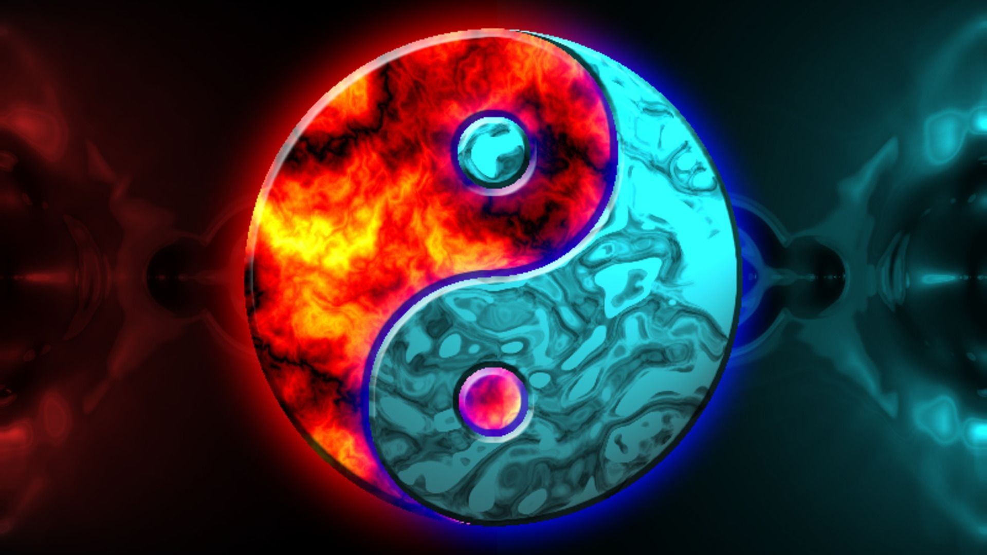 Cool Fire And Water Wallpaper