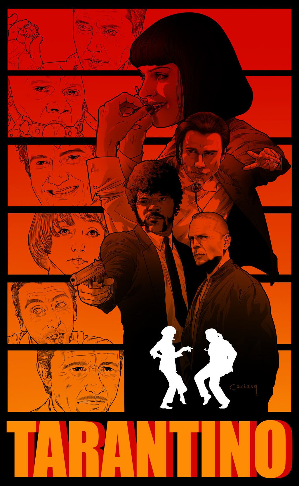 Quentin Tarantino Pulp Fiction Retro Poster Movie Art