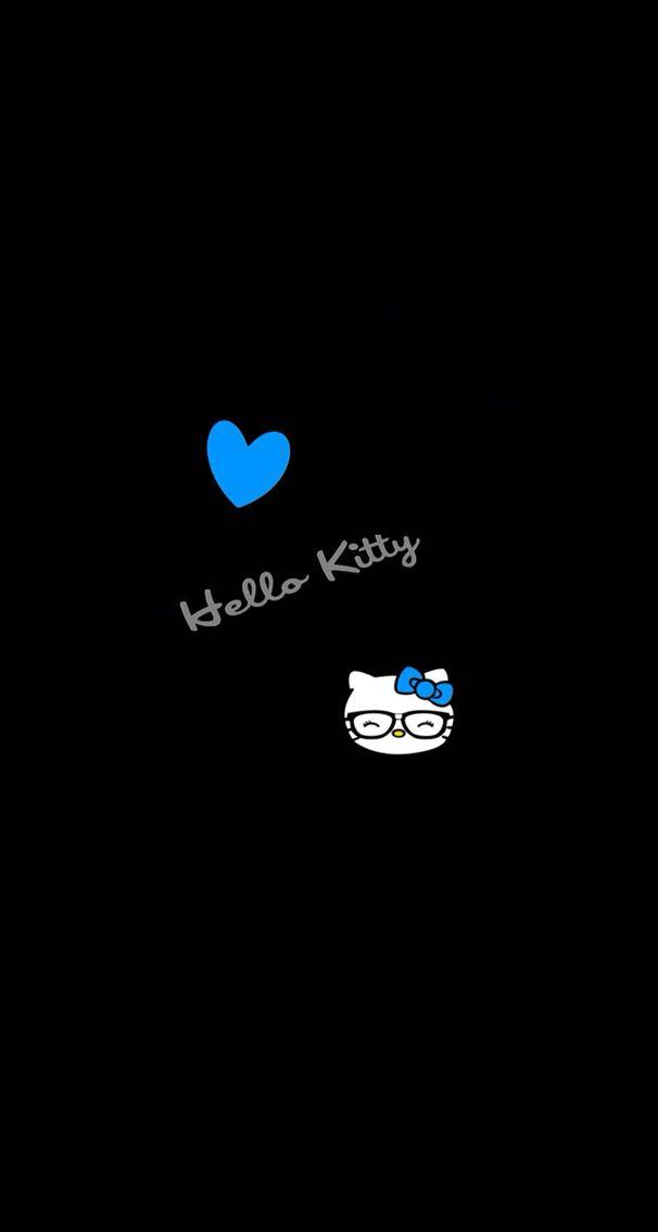 Hellokitty Hello Kitty Wallpaper Black Blue Nerdy