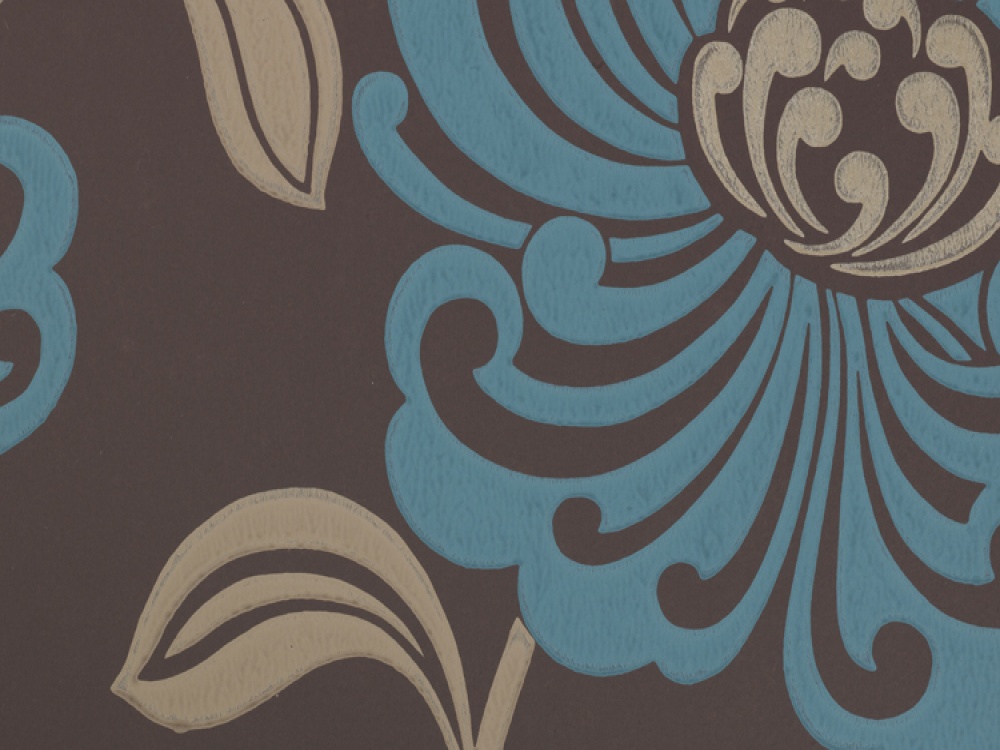 Teal Flower Wallpaper