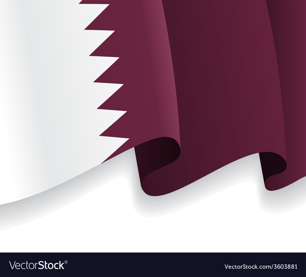Background With Waving Qatar Flag Royalty Vector Image