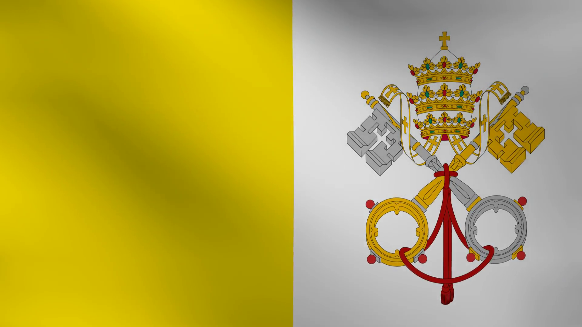 Animatio Of Vatican City Flag Motion Background