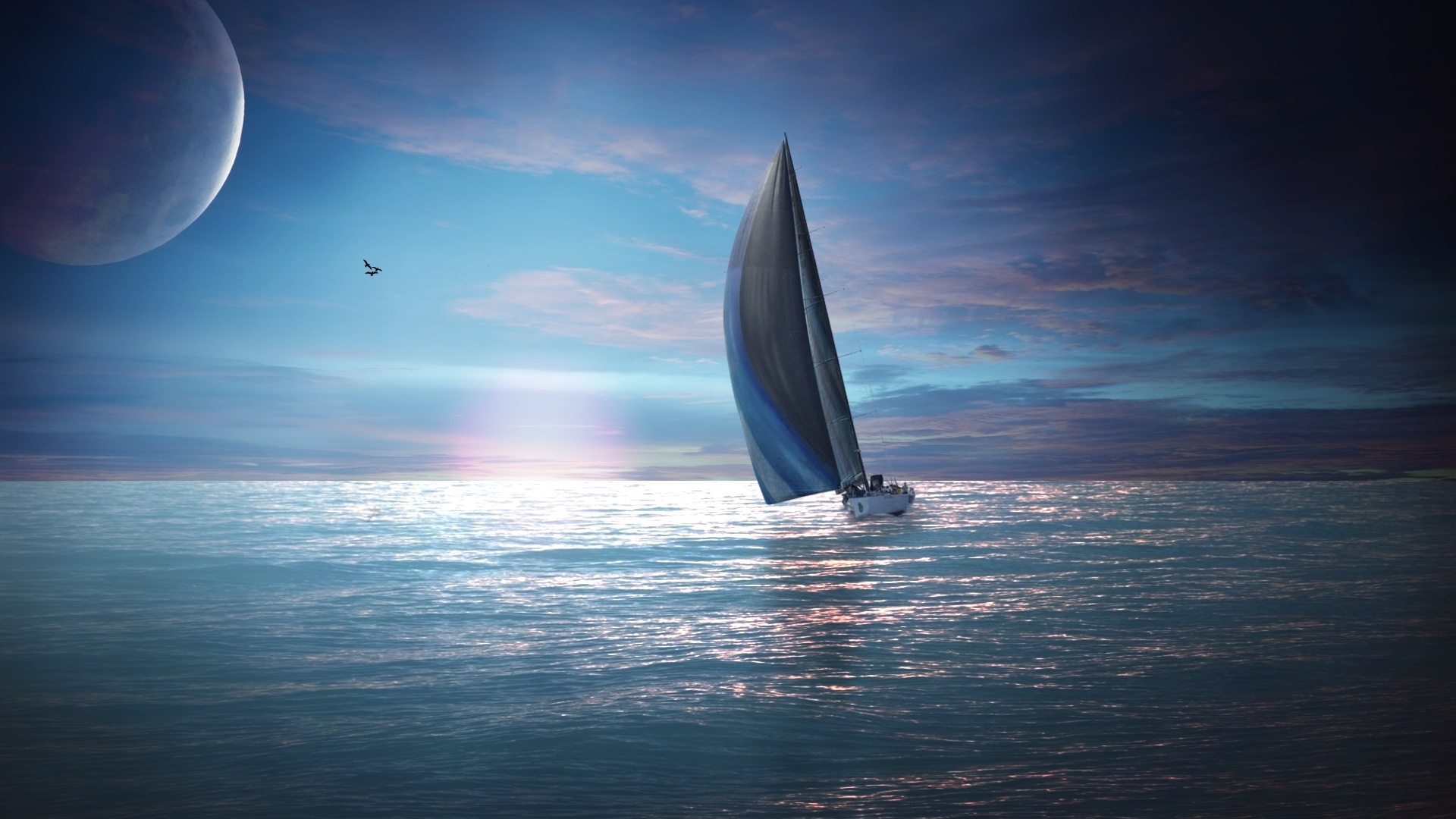 Boat Ocean Wallpaper HD