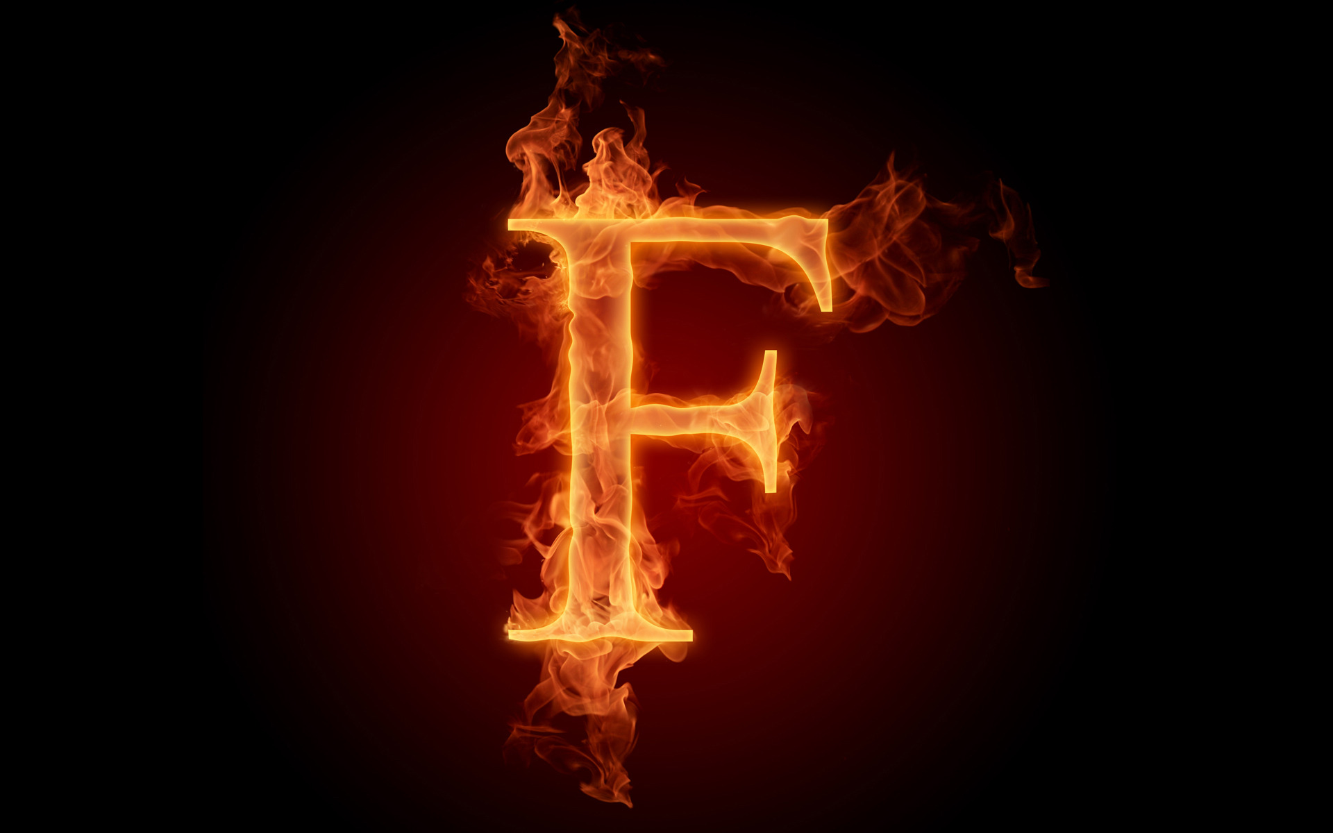 The Fiery English Alphabet Picture F Wallpaper HD