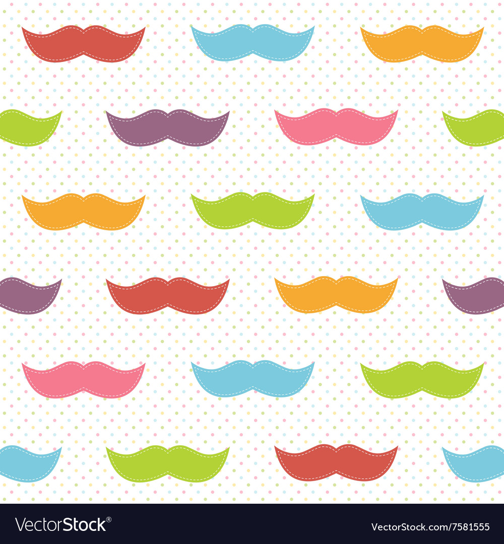 Free download Background with colorful mustaches Royalty Free Vector