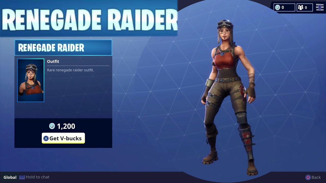 Rare Renegade Raider Character Outfit Skin Season Item In