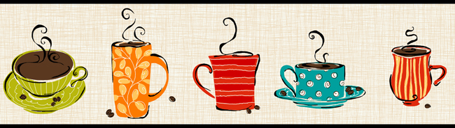  44 Coffee Cup Wallpaper Borders on WallpaperSafari