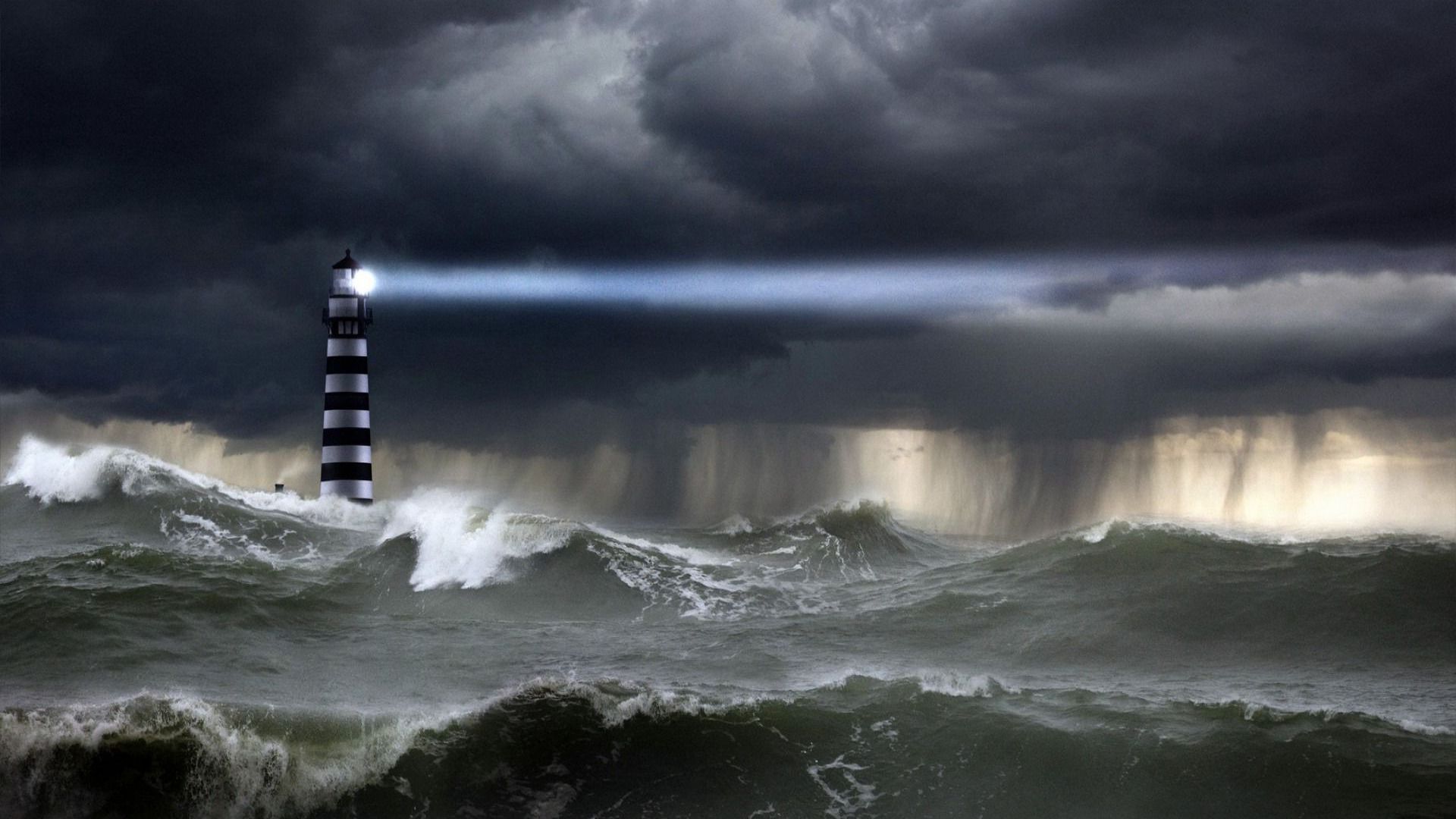 Ocean Lighthouse Storm Wallpaper At Wallpaperbro