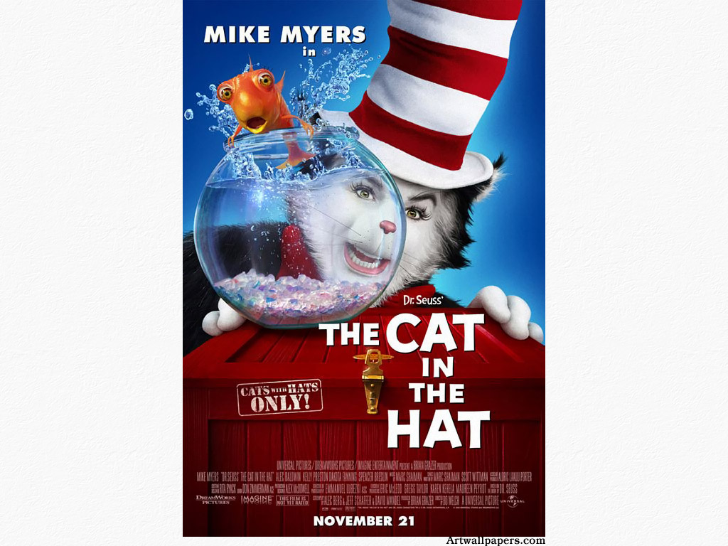 The Cat In the Hat Artwallpaperscom movie 1024x768