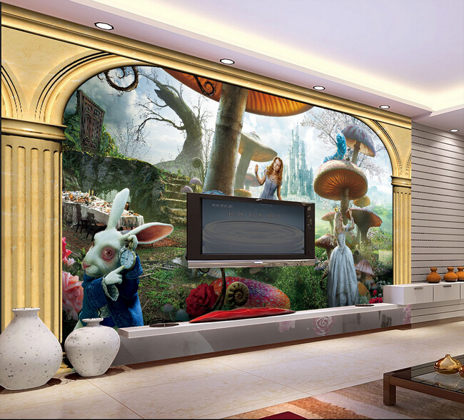 Limited Promotional Cartoon Animation Alice In Wonderland 3d Mural