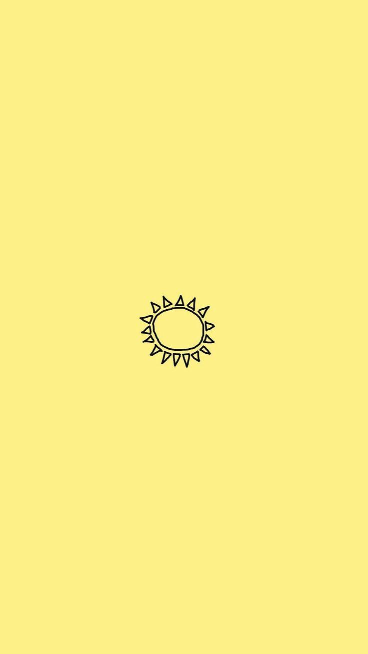 Sun Pastel Background Wallpaper Yellow Aesthetic
