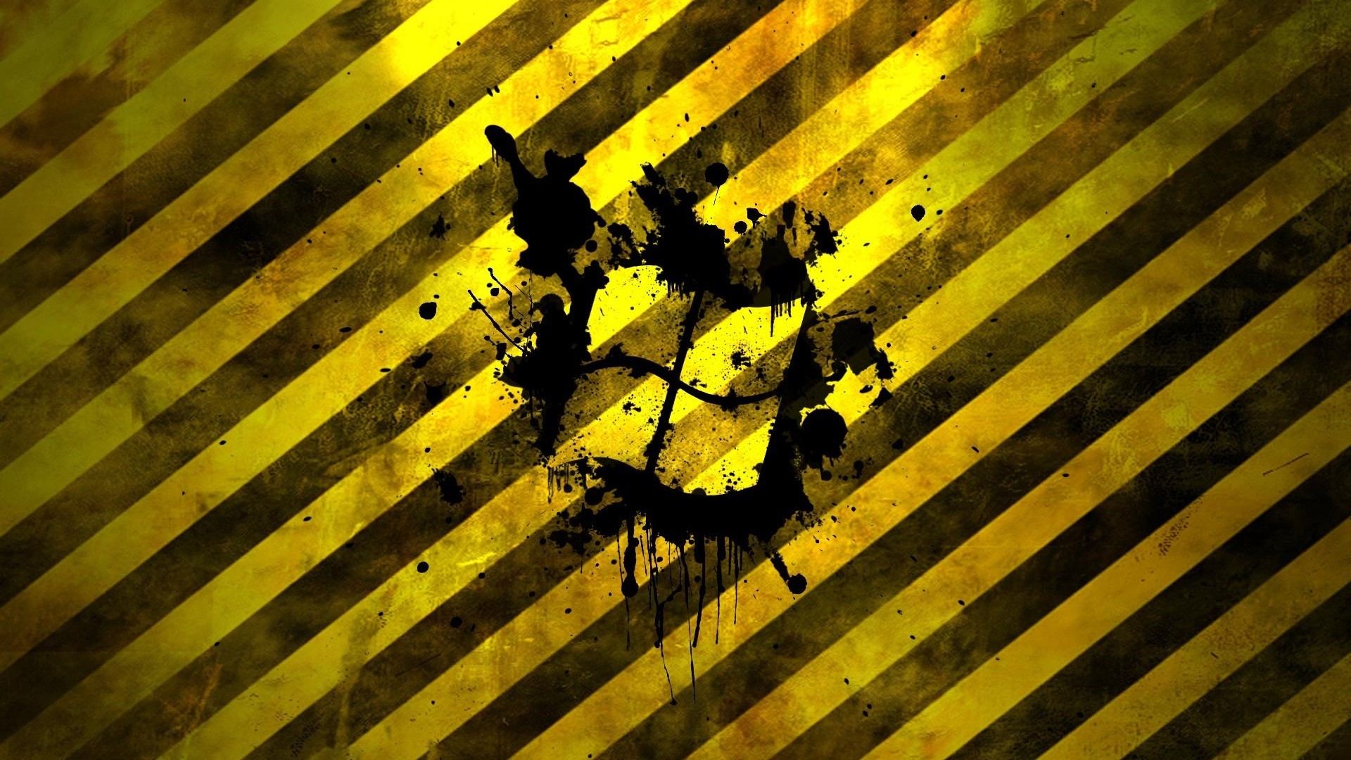 Windows Logo On Black And Yellow Lines Wallpaper