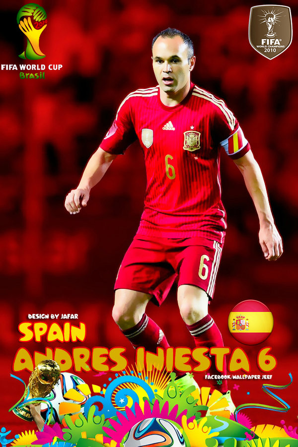 Iniesta Spain Wallpaper By Jafarjeef