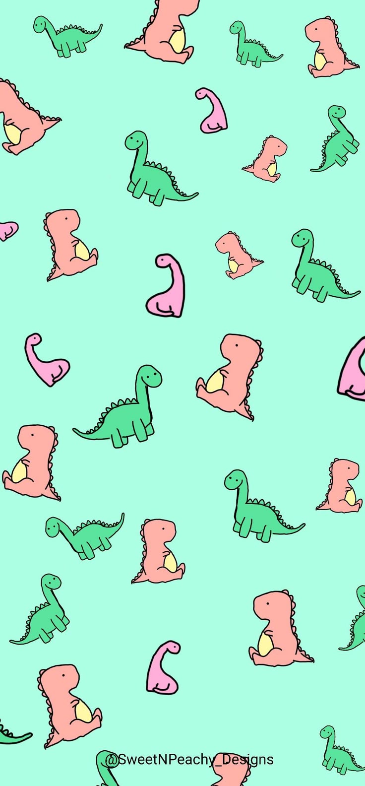 Cute Dinosaur Phone Wallpaper