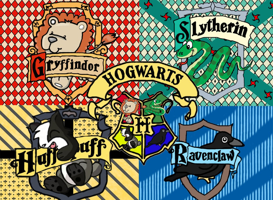 Cute Hogwarts Houses Wallpaper by MattieBoosh 900x657
