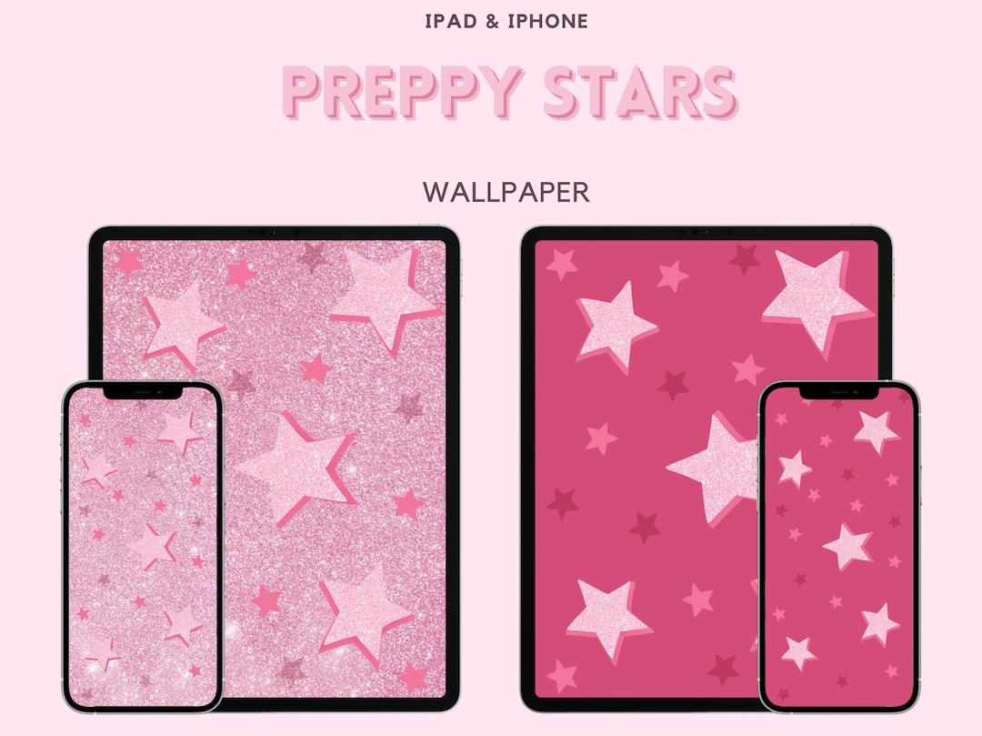 Preppy iPhone And iPad Wallpaper Stars Glitter