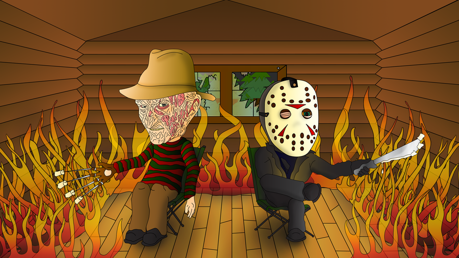 Freddy Vs Jason Cartoon by darkhorse2489 on