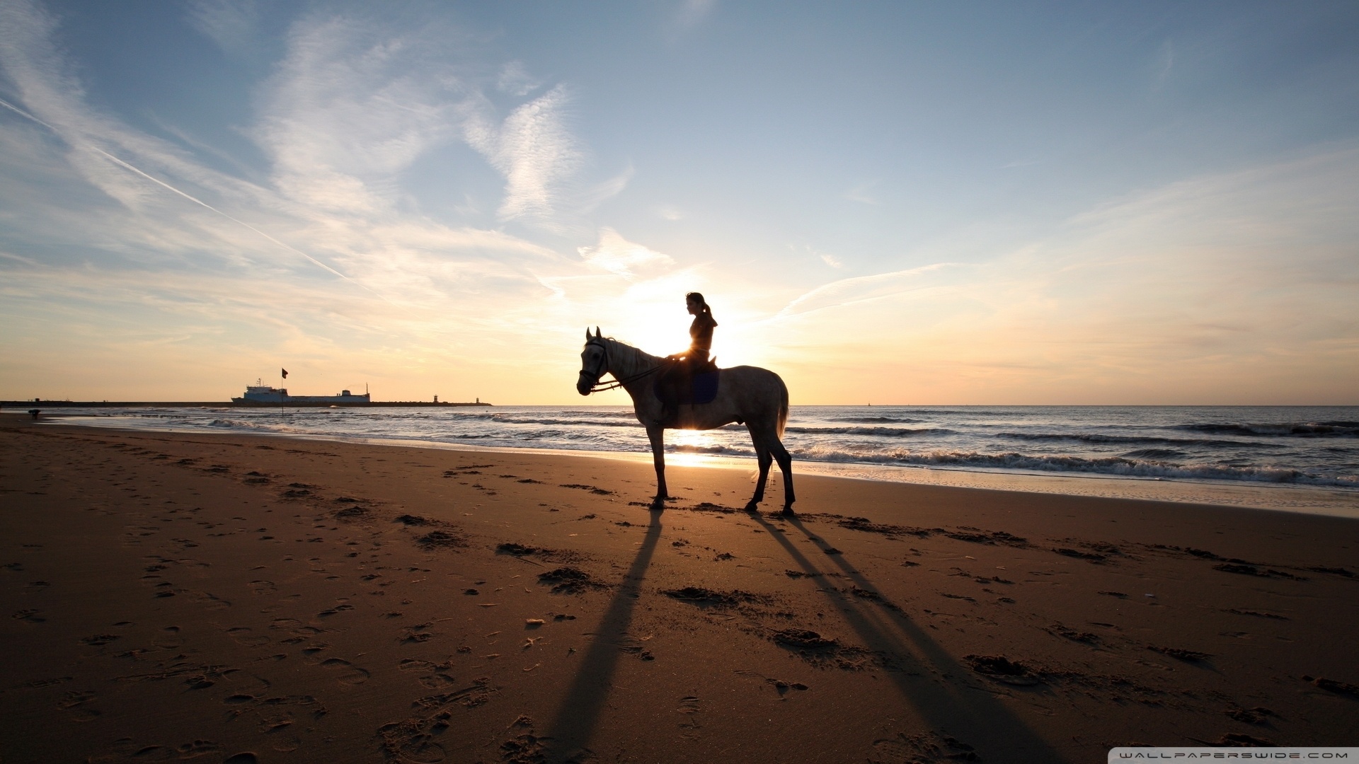 Horse Ride On The Beach Wallpaper A