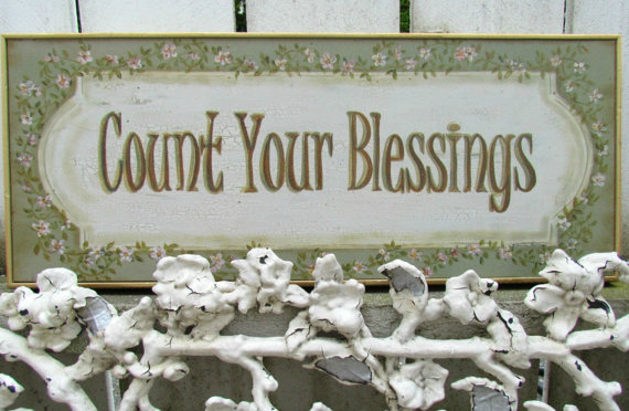 Count Your Blessings Painting With Small Pink by VannasArmoire