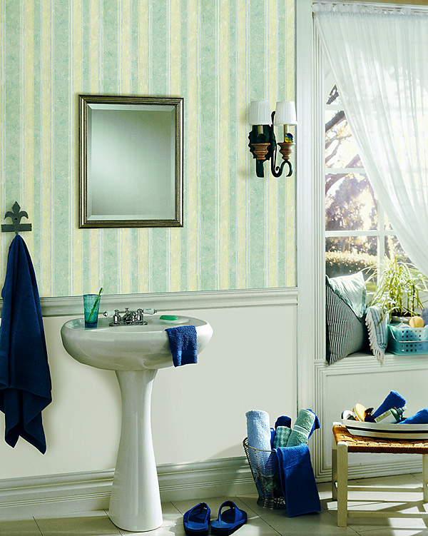 46+ Striped Wallpaper for Bathrooms on WallpaperSafari