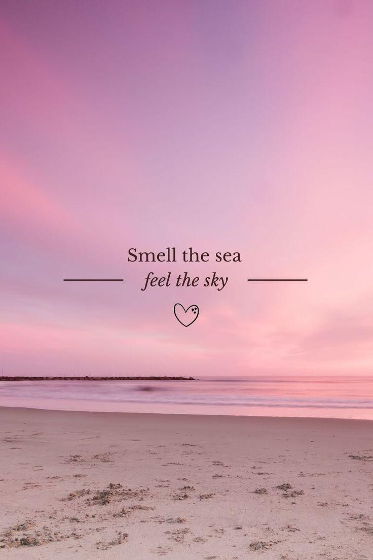 Wallpaper Quote about the sea Sunset captions for instagram